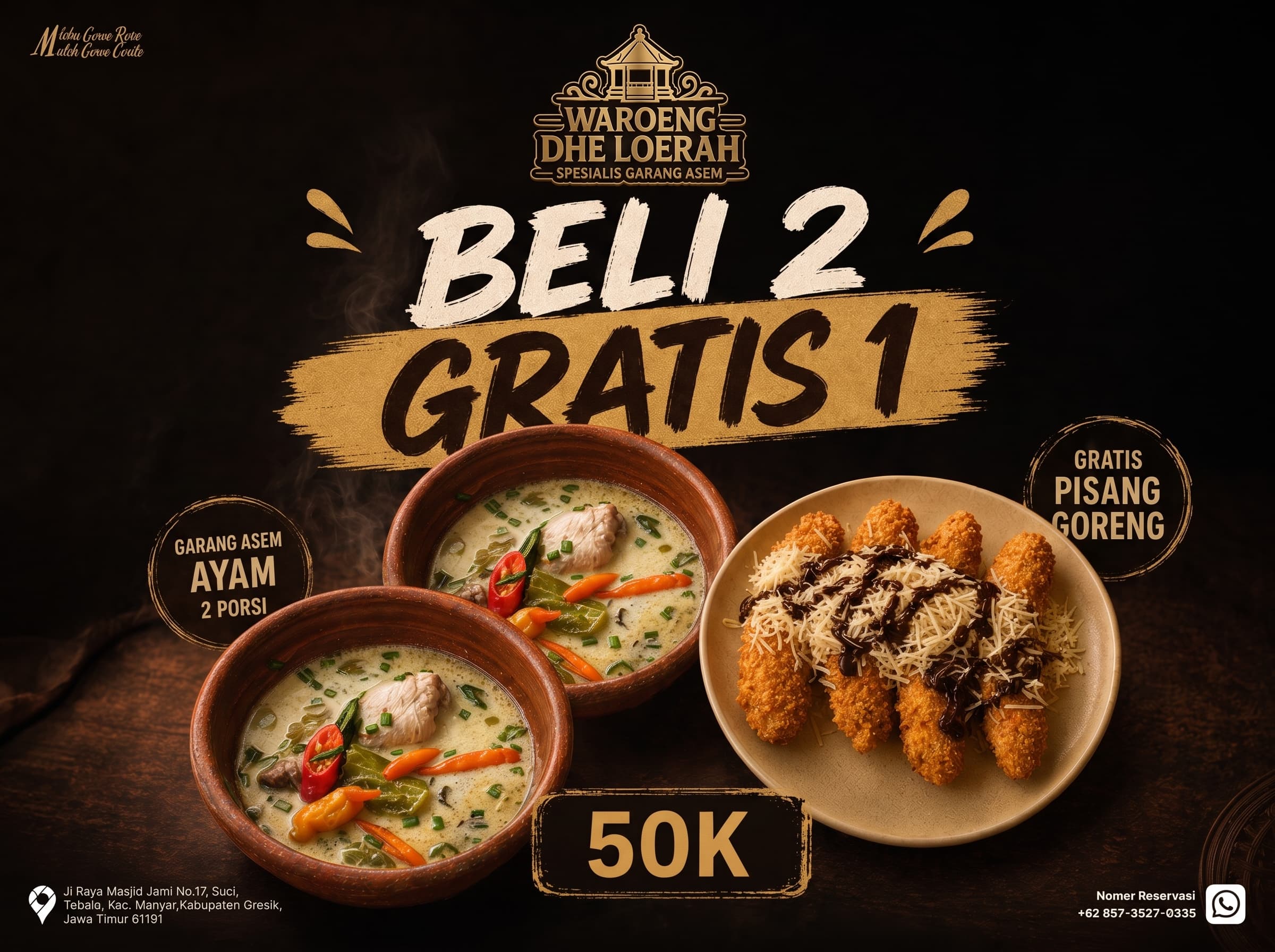 Promo Waroeng Dhe Loerah — beli 2 gratis 1